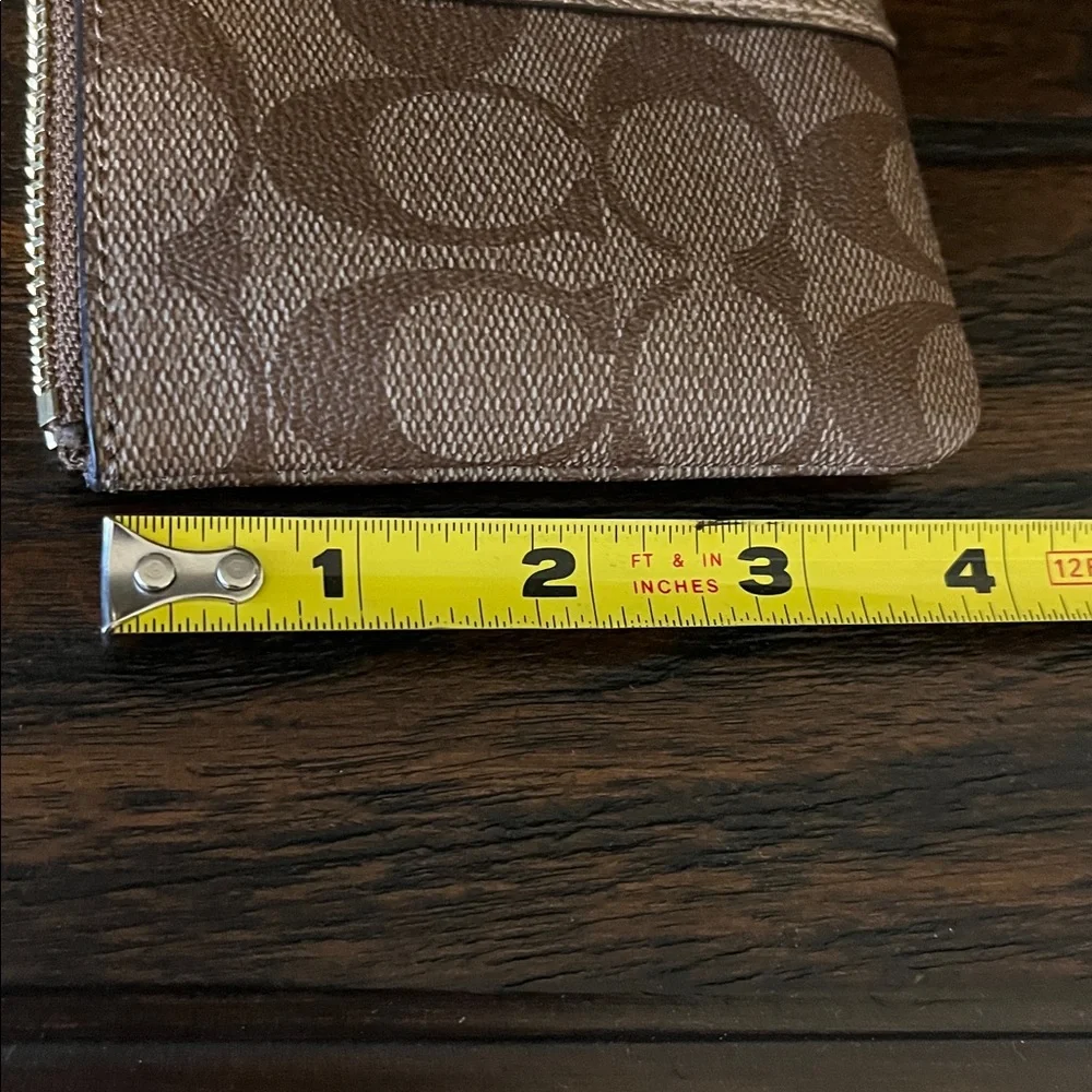 Coach Gold and Brown Signature Wristlet - Picture 8 of 8